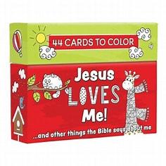 JESUS LOVES ME CARDS TO COLOR
