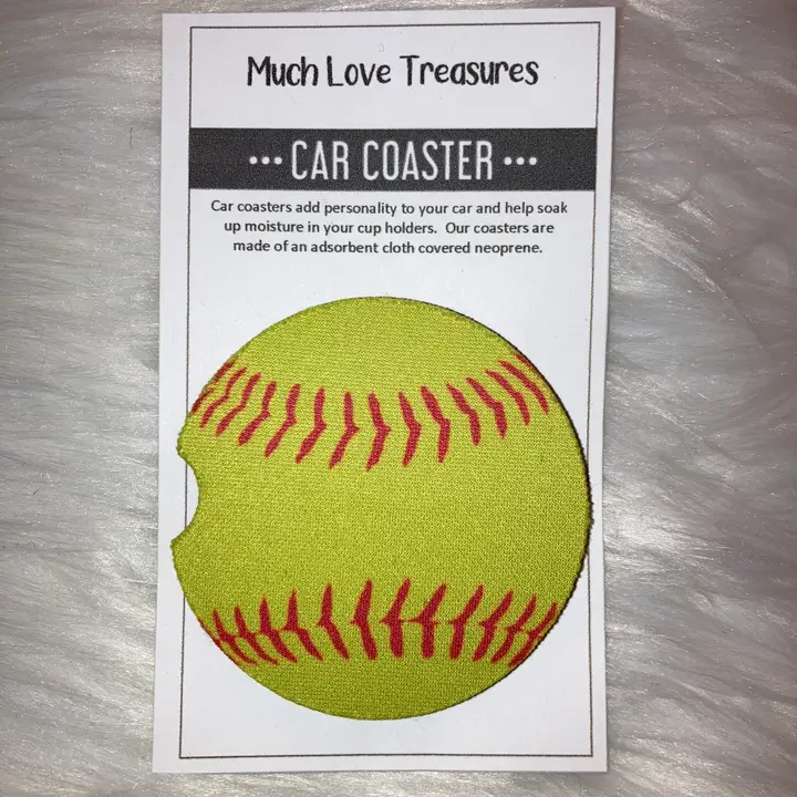 Softball Car Coaster