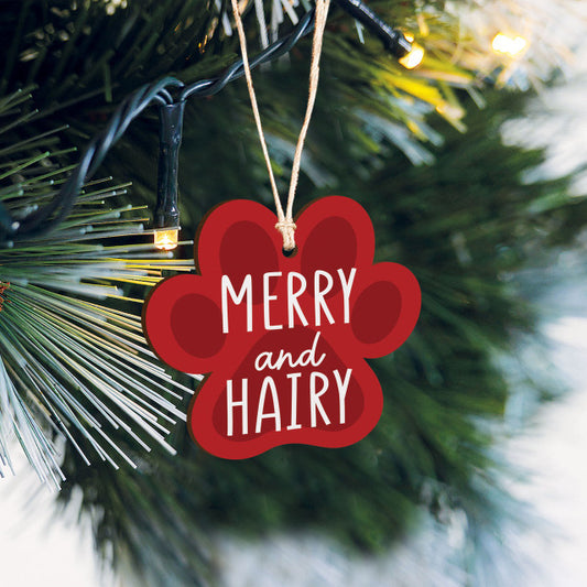 Mini Merry and Hairy Christmas Ornament