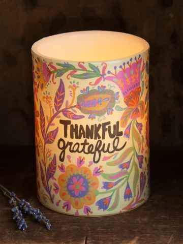 Thankful & Grateful Flameless Candle