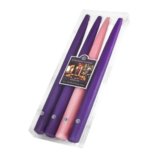 12" 4 PC Advent Candle Set