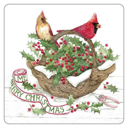 Cardinals and Holly Coaster