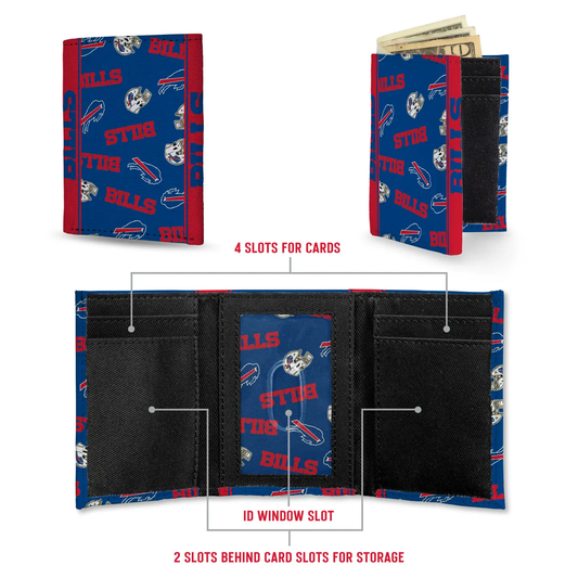Bills Canvas Trifold Wallet