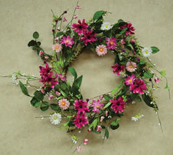 18" ASTER DAISY WREATH