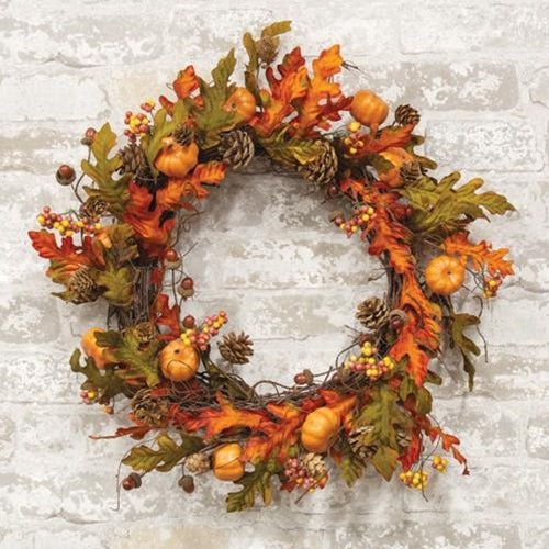 20" Harvest Leaves Wreath