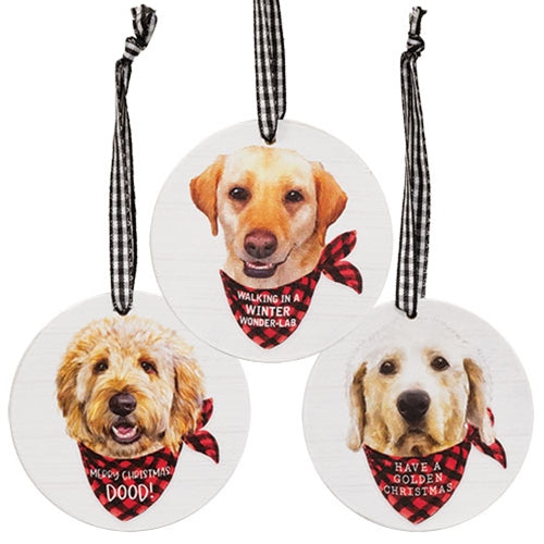 Winter Wonder Lab Round Ornament