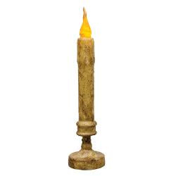 10" Burnt Ivory Timer Candlestick