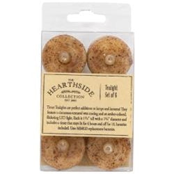 6Pk Burnt Ivory Timer Tealight