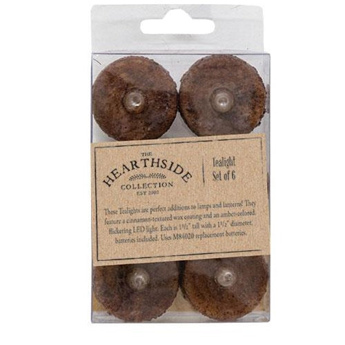 6Pk Burnt Mustard Timer Tealight