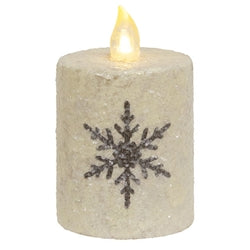Glitter Snowflake Timer 2x3 Pillar