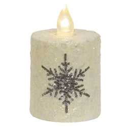 Glitter Snowflake Timer 2.5x2.5 Pillar