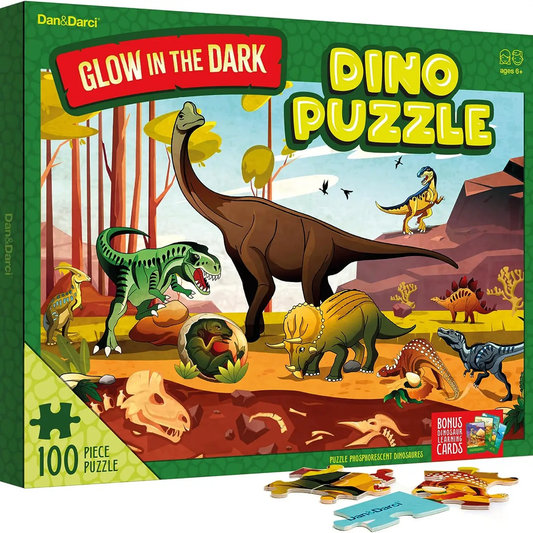 Glow in the Dark 100 Piece Dino Puzzle
