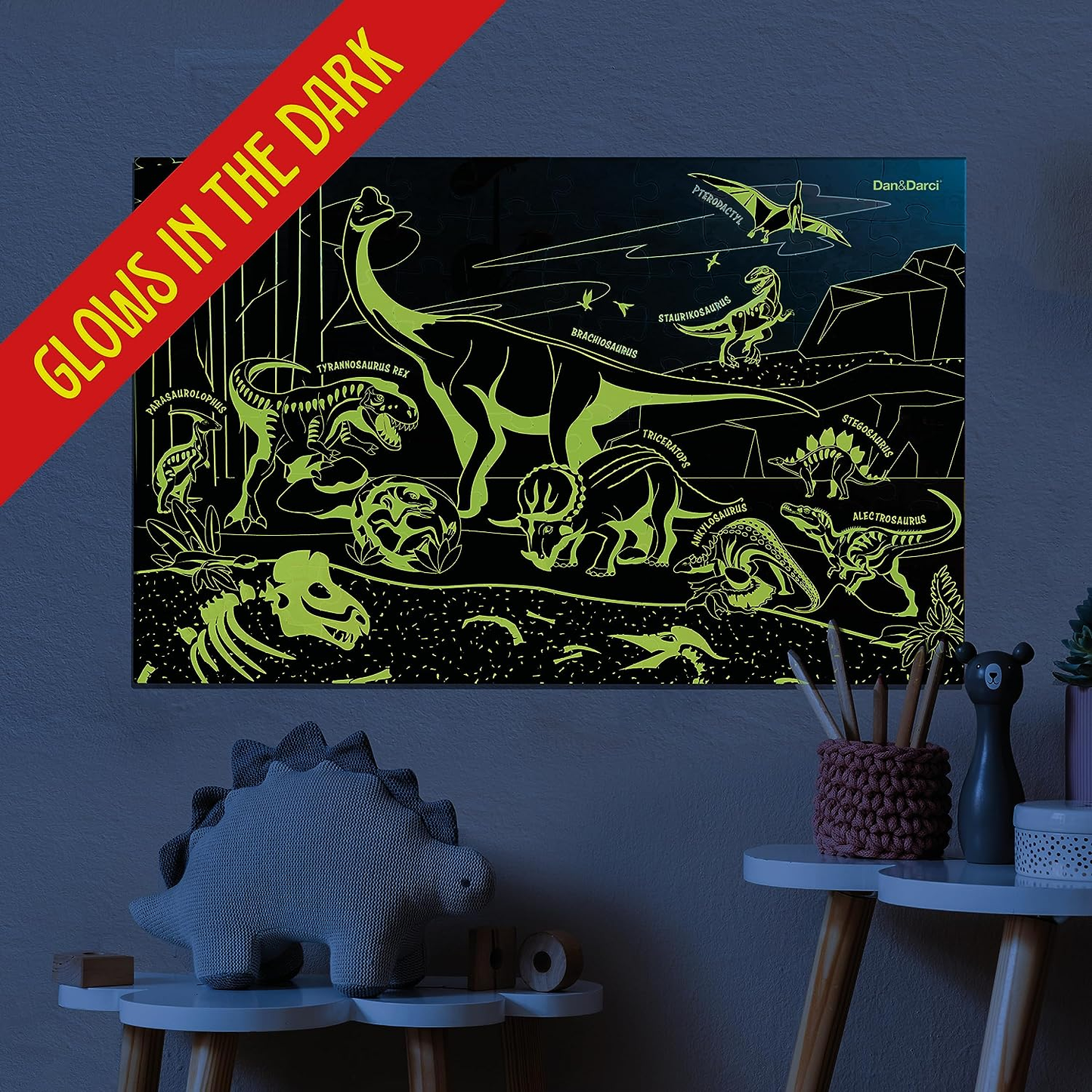 Glow in the Dark 100 Piece Dino Puzzle