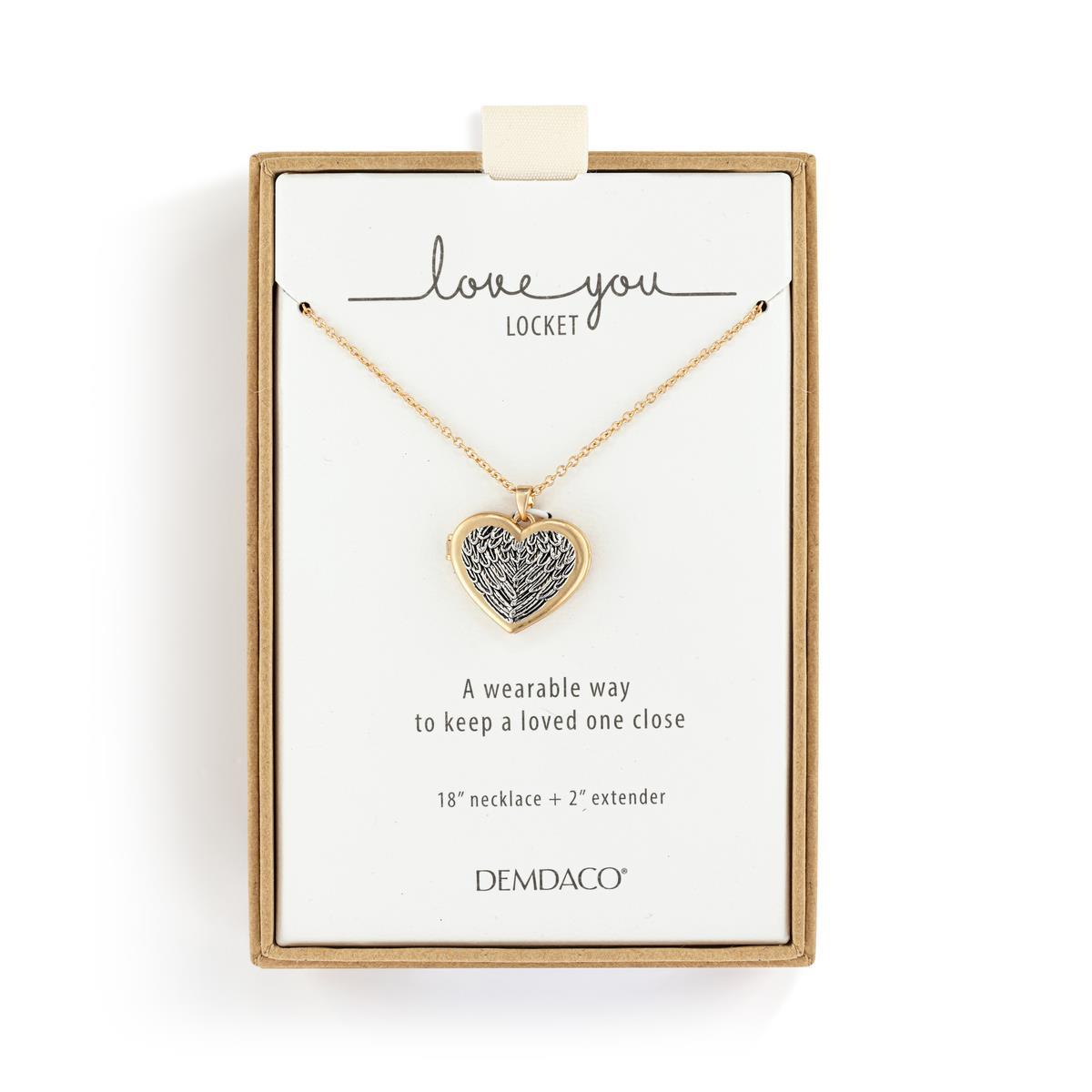 Gold Guardian Angel Locket