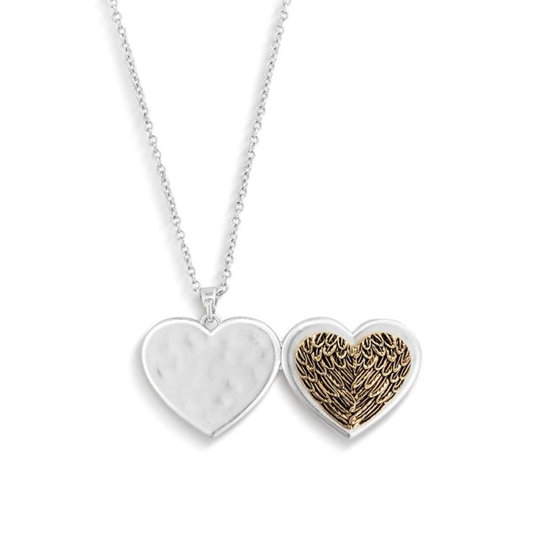 Silver Guardian Angel Locket