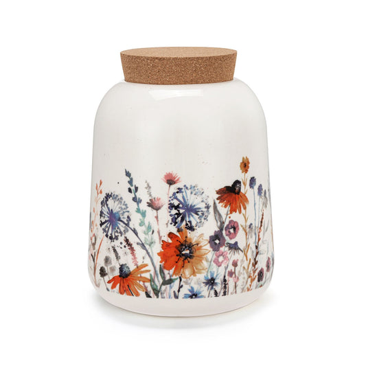 Meadow Flowers Cork Lid Canister