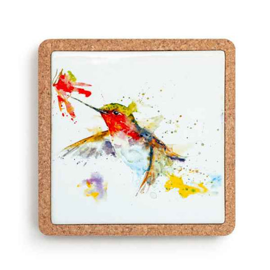 Hummer & Flower Cork Base Trivet