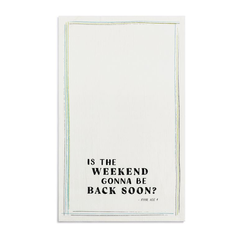 Back Soon Flour Sack Towel