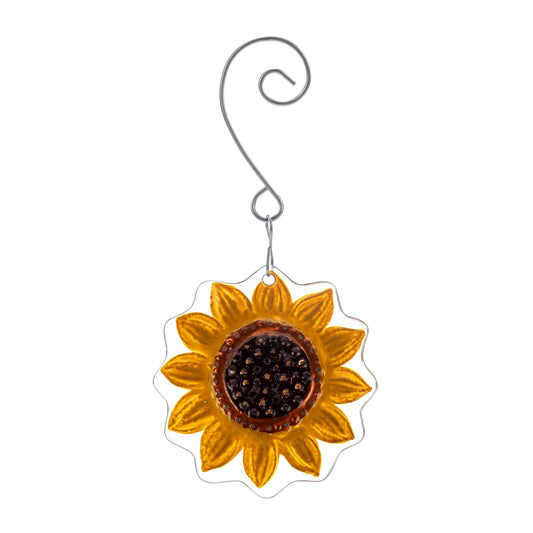 Sunflower Glass Ornament