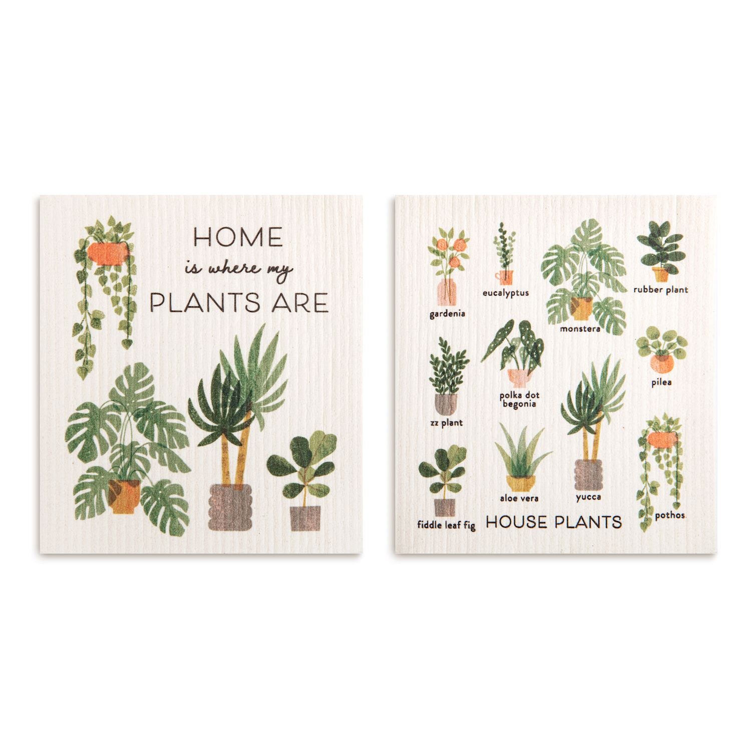 House Plants SWEDISH DISHCLOTH SET