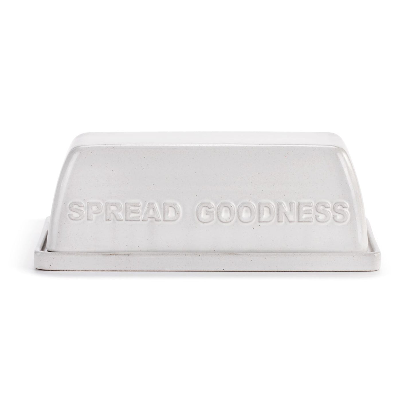 White Spread Goodness Butter Dish 3X7