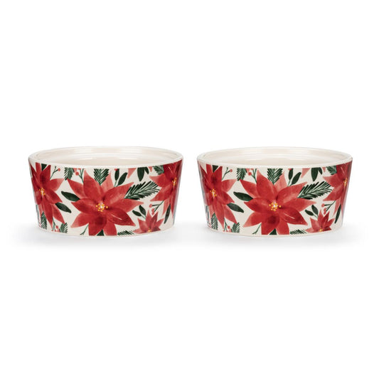 Poinsettia Bake Ramekins Set of 2