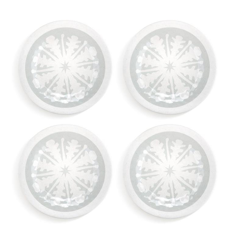 Snowflake Appetizer Plates Set of 4