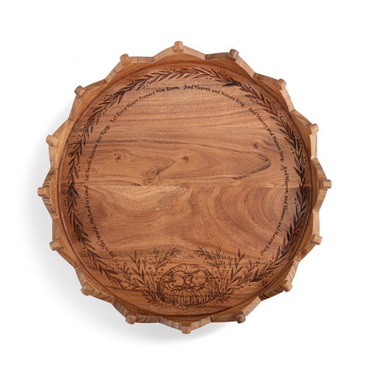 Joy To the World Engraved Round Tray