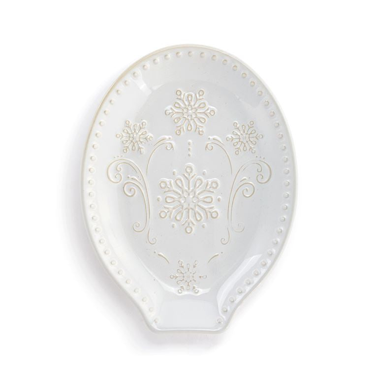 Cream Snowflake Spoonrest
