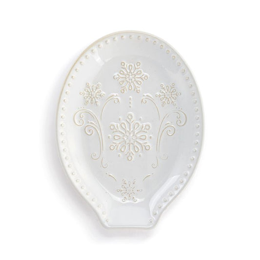 Cream Snowflake Spoonrest