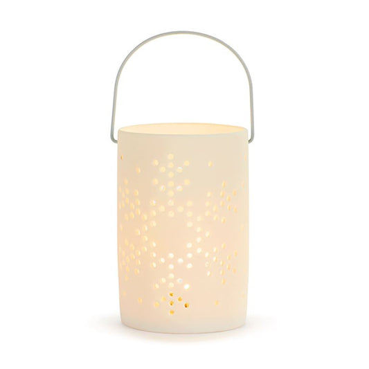 Led Ceramic Snowflake Lantern