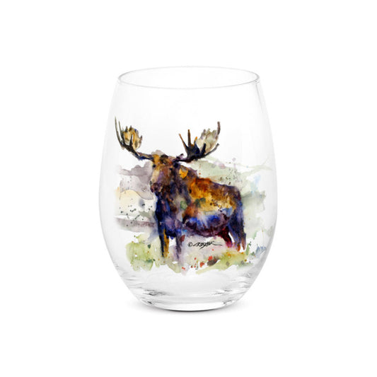 Moose Stemless Glass