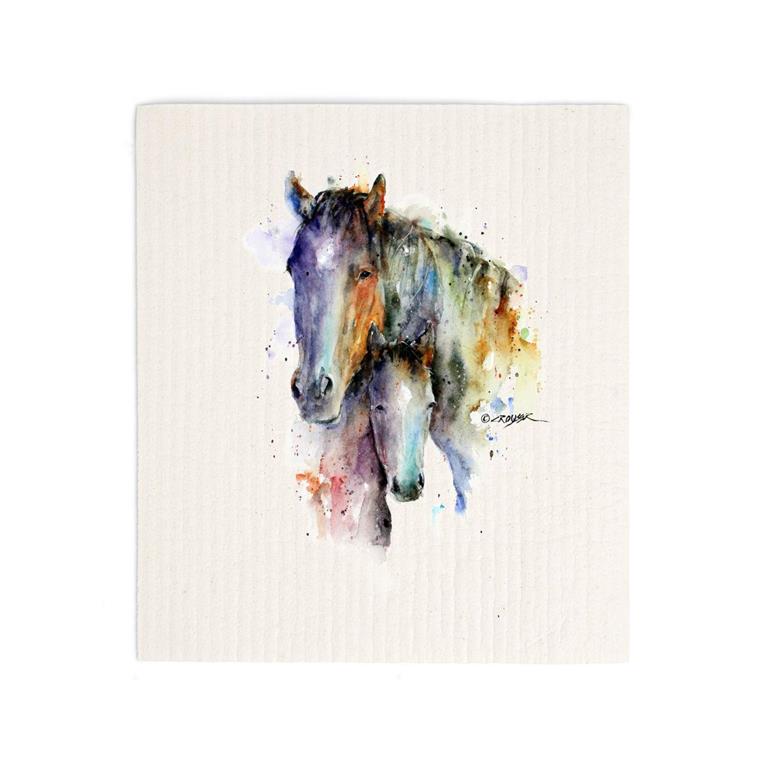 Horses Swedish Dishcloth