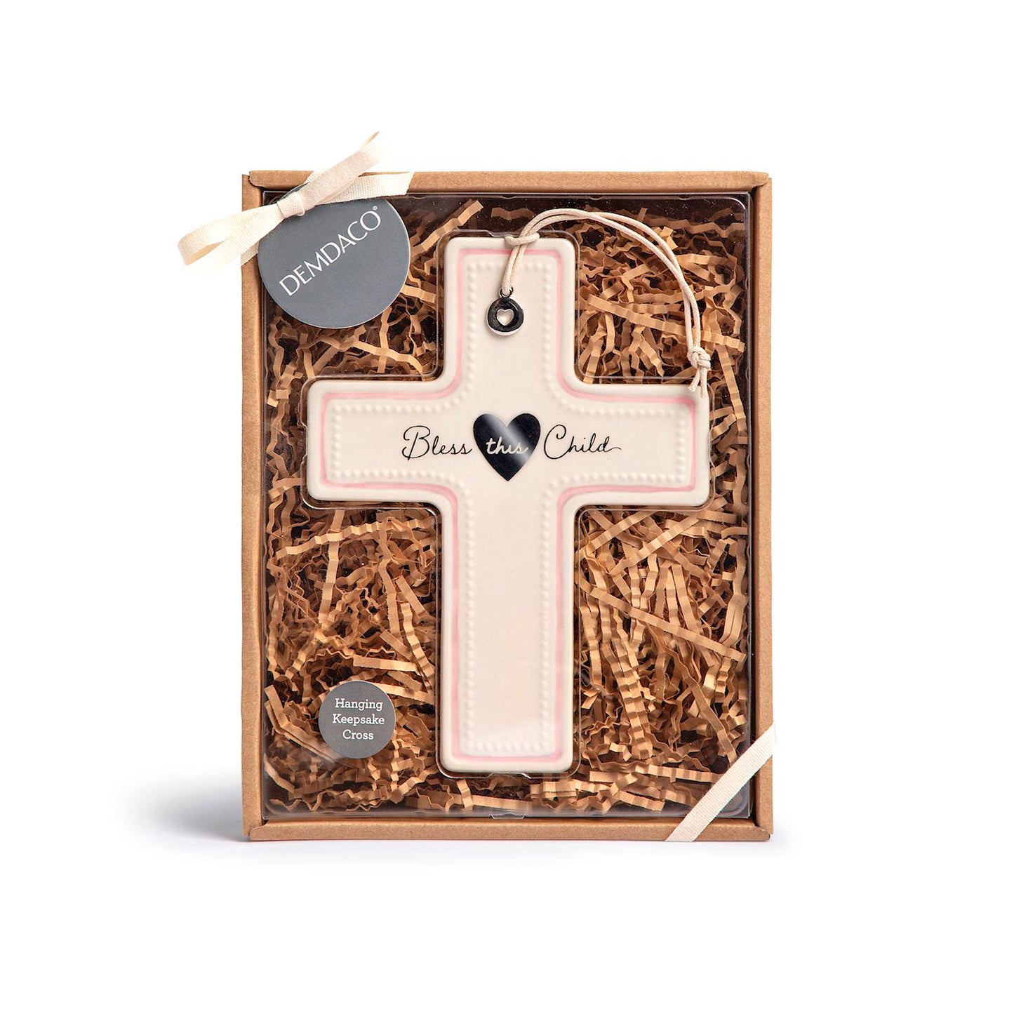Pink Bless This Child Wall Cross
