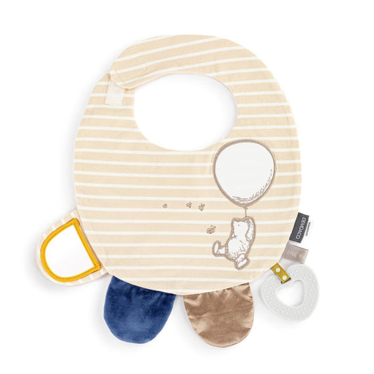 Tan and Blue Activity Bib