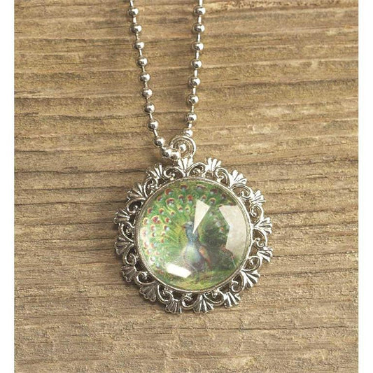 Fancy Circle Peacock 20" Necklace