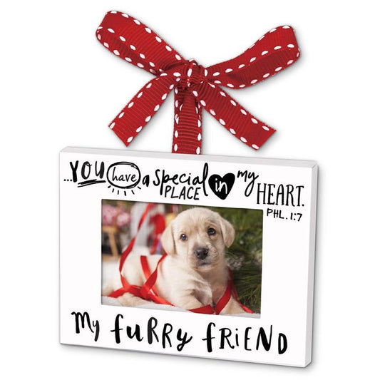 FURRY FRIEND FRAME ORNAMENT