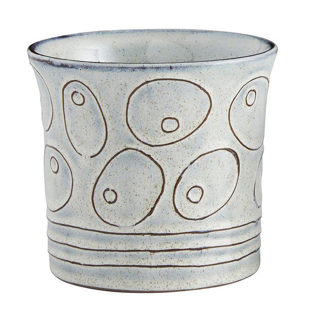 LARGE ABSTRACT CARVED POT