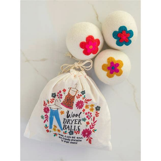 Floral Dryer Balls Set of 3