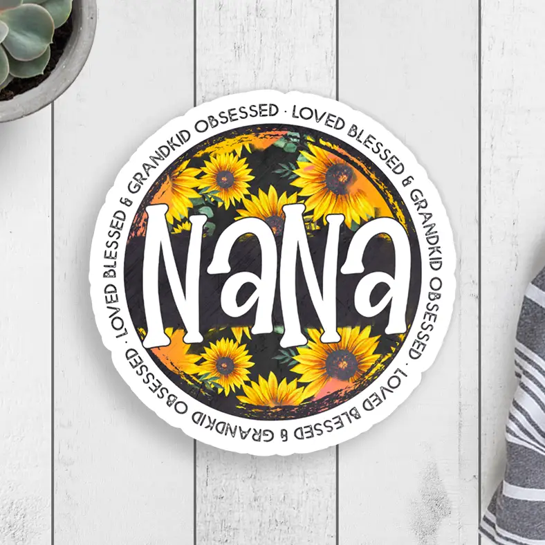 Nana Sunflower Vinyl Sticker