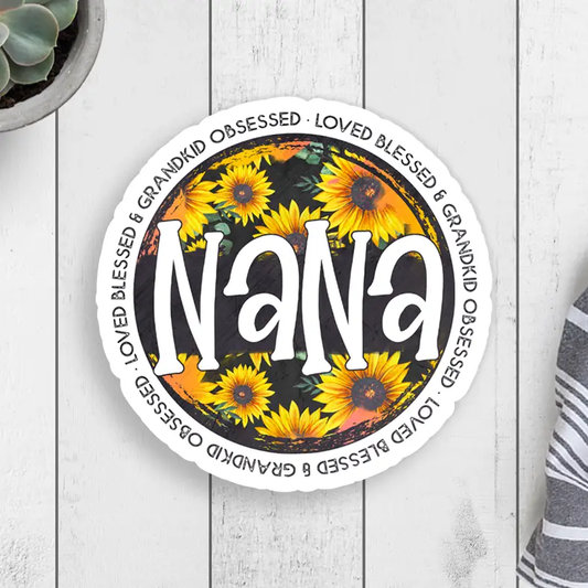 Nana Sunflower Vinyl Sticker