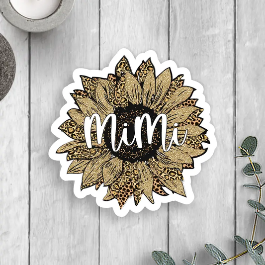 Mimi Sunflower Vinyl Sticker
