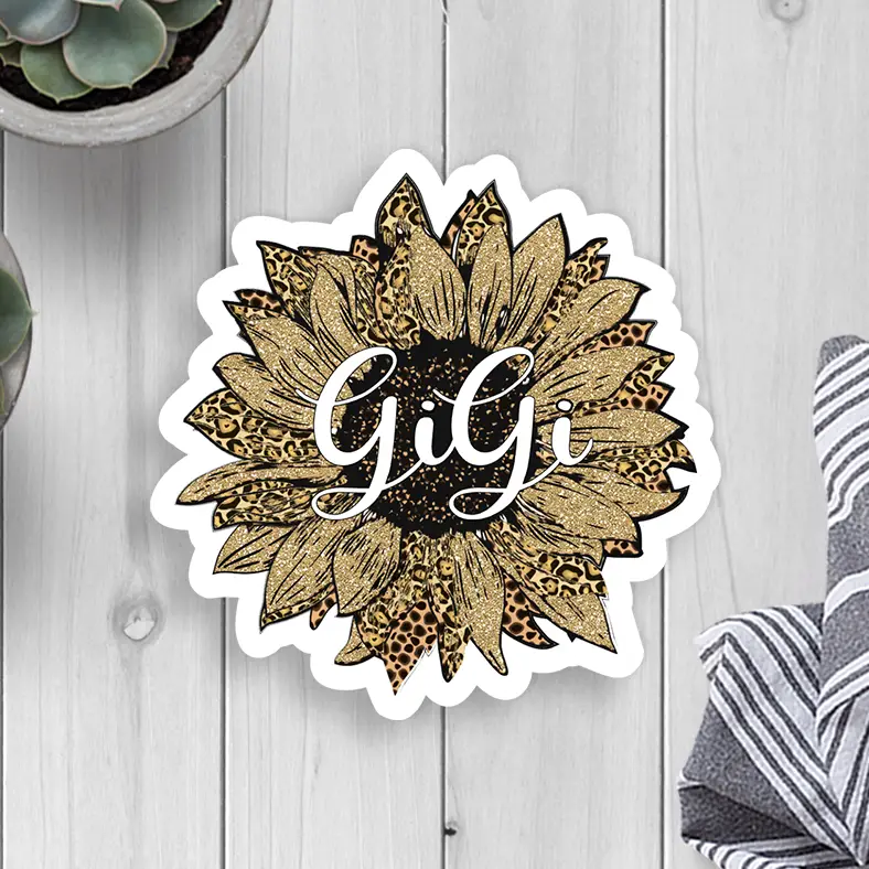 Gigi Sunflower Vinyl Sticker