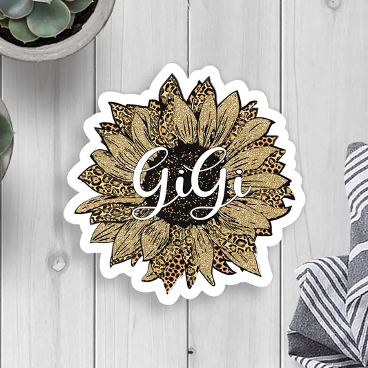 Gigi Sunflower Vinyl Sticker