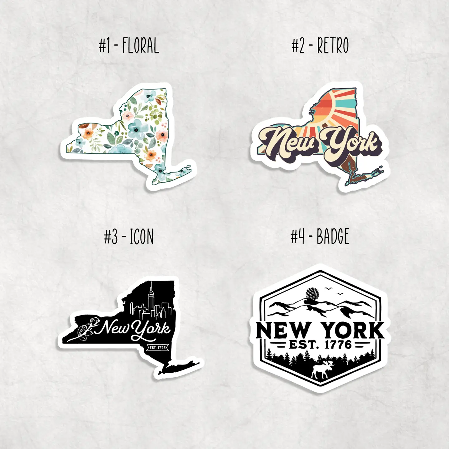 Badge NY Vinyl Sticker