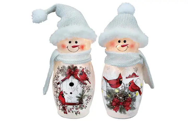 Cardinals Pre Lit Snowman