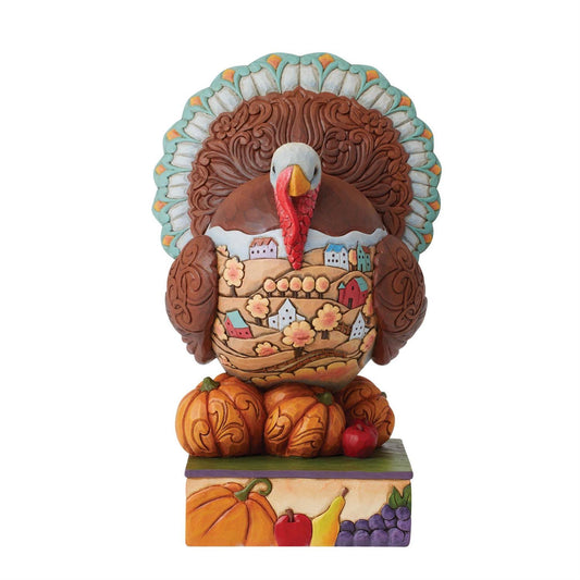Turkey With Scene Figurine