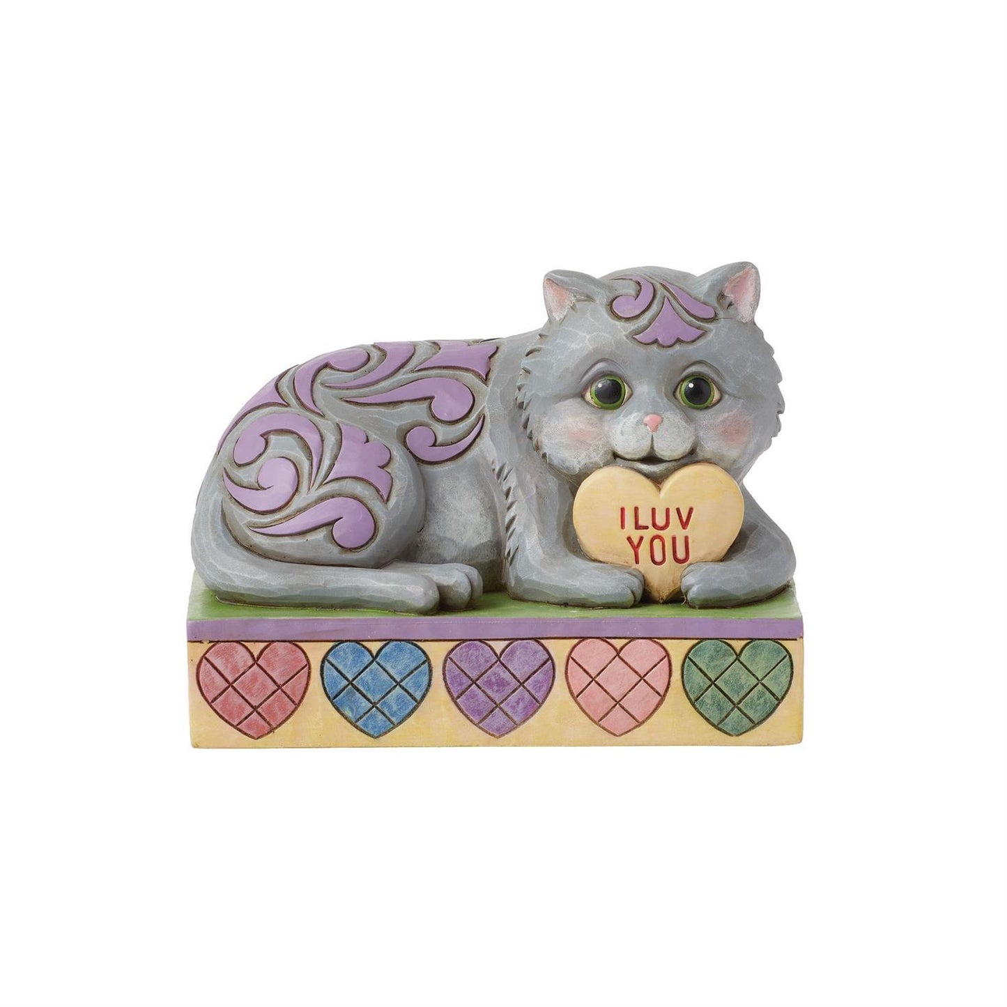 Message Lying Cat JS Figurine