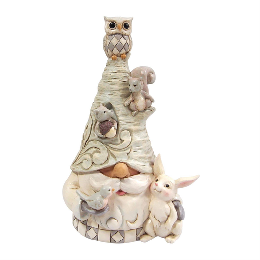 Woodland GNOME WITH ANIMALS FIGURINE