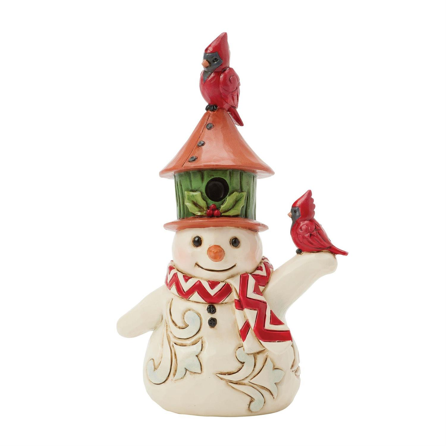 MINI SNOWMAN WITH BIRDHOUSE HAT